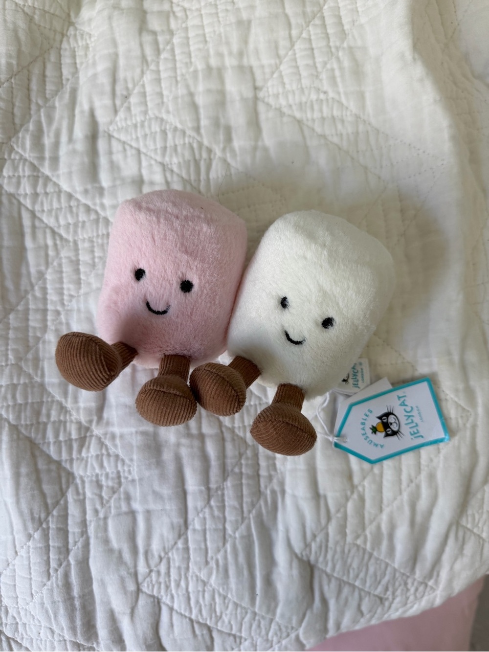 Jellycat Amuseables Pink and White marshmallows
